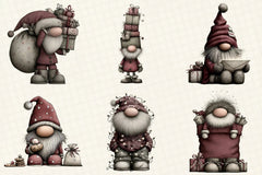 Whimsical Christmas Santa Clipart Bundle - CraftNest - Digital Crafting and Art