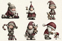 Whimsical Christmas Santa Clipart Bundle - CraftNest - Digital Crafting and Art