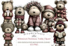 Whimsical Christmas Teddy Clipart Bundle