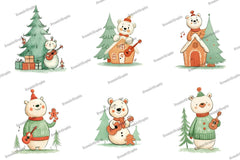 Whimsical Christmas Teddy Clipart Bundle - CraftNest - Digital Crafting and Art