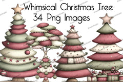 Whimsical Christmas Tree Clipart Bundle - CraftNest - Digital Crafting and Art