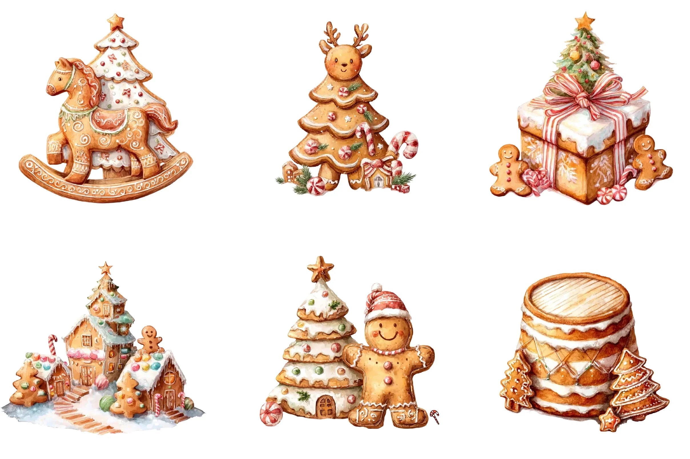 Whimsical Christmas Tree Clipart Bundle - CraftNest - Digital Crafting and Art