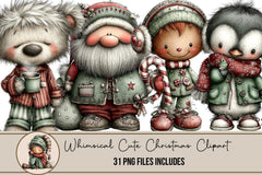 Whimsical Cute Christmas Clipart Bundle - CraftNest - Digital Crafting and Art