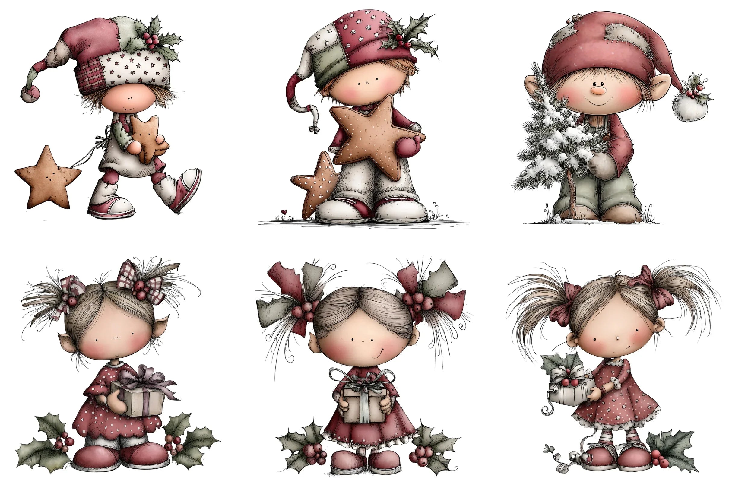 Whimsical Elf Clipart Bundle - CraftNest - Digital Crafting and Art
