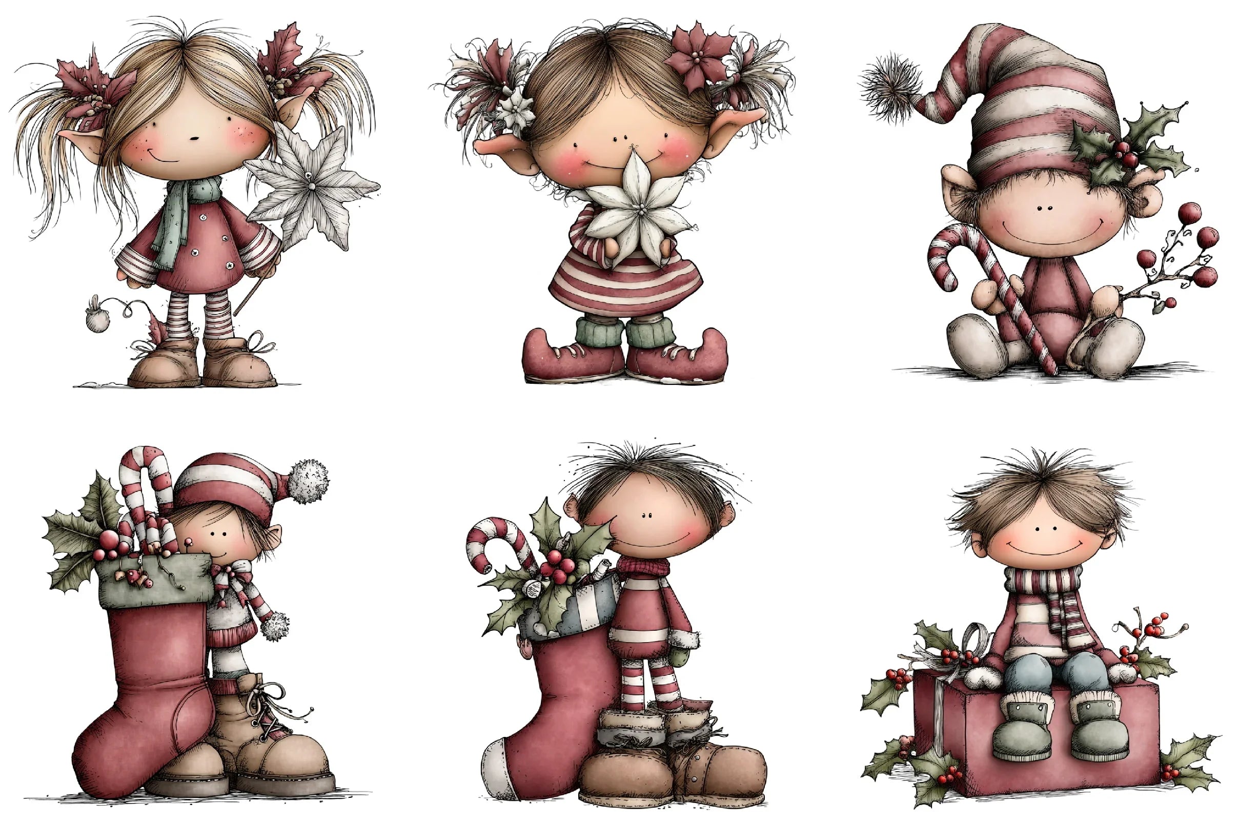 Whimsical Elf Clipart Bundle - CraftNest - Digital Crafting and Art