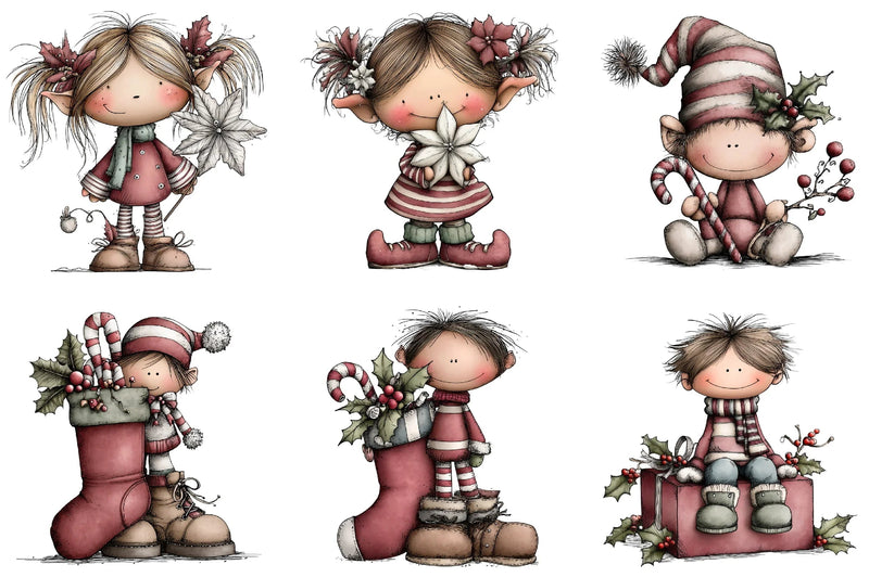 Whimsical Elf Clipart Bundle - CraftNest - Digital Crafting and Art