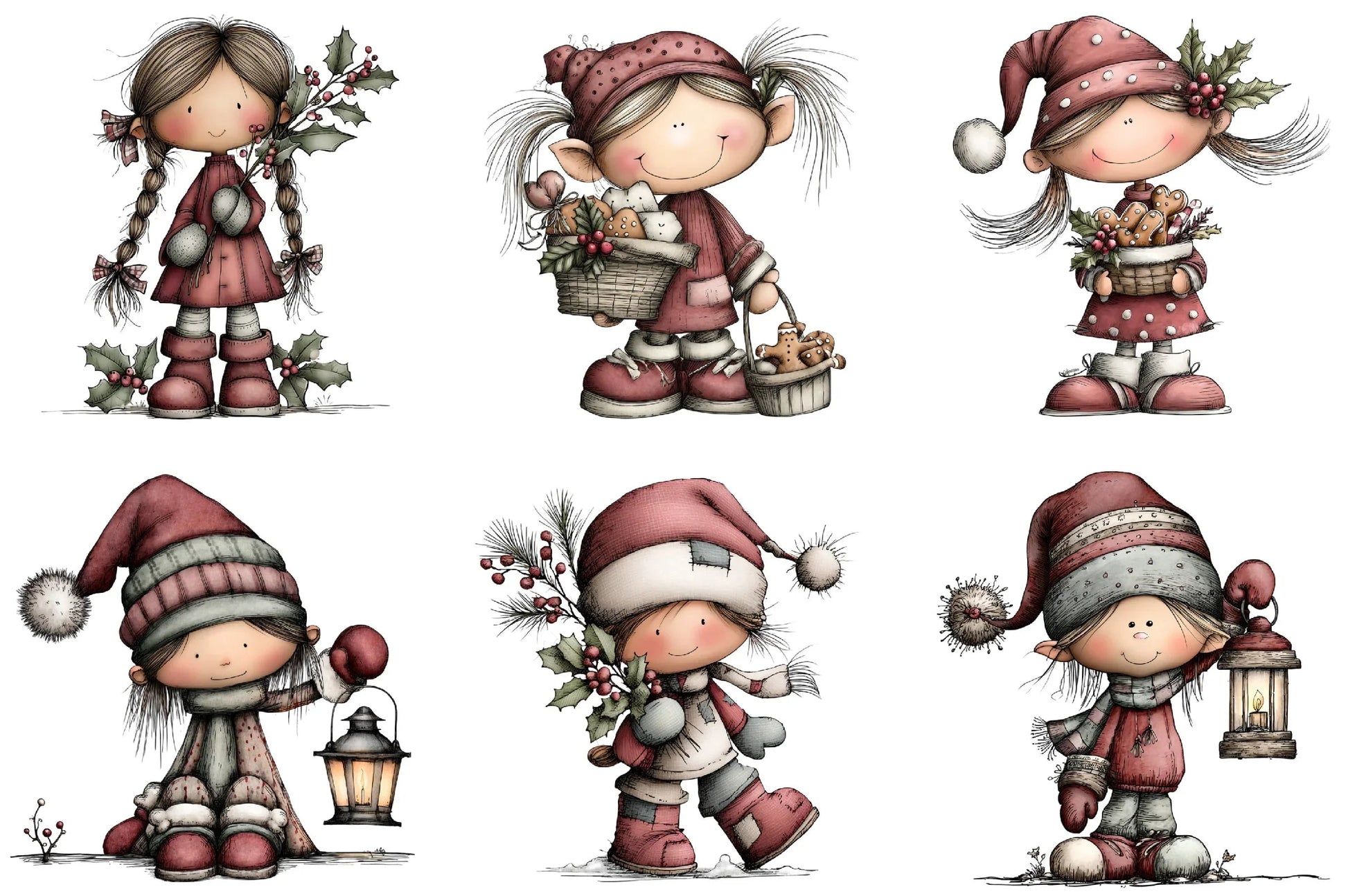 Whimsical Elf Clipart Bundle - CraftNest - Digital Crafting and Art