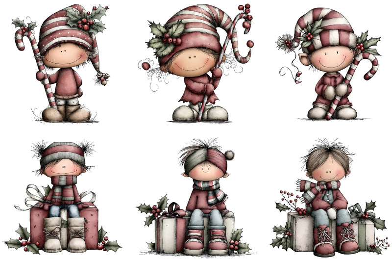 Whimsical Elf Clipart Bundle - CraftNest - Digital Crafting and Art
