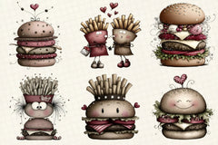 Whimsical Fast Food Clipart Bundle - CraftNest - Digital Crafting and Art