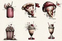 Whimsical Fast Food Clipart Bundle - CraftNest - Digital Crafting and Art