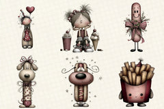 Whimsical Fast Food Clipart Bundle - CraftNest - Digital Crafting and Art