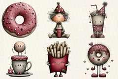 Whimsical Fast Food Clipart Bundle - CraftNest - Digital Crafting and Art