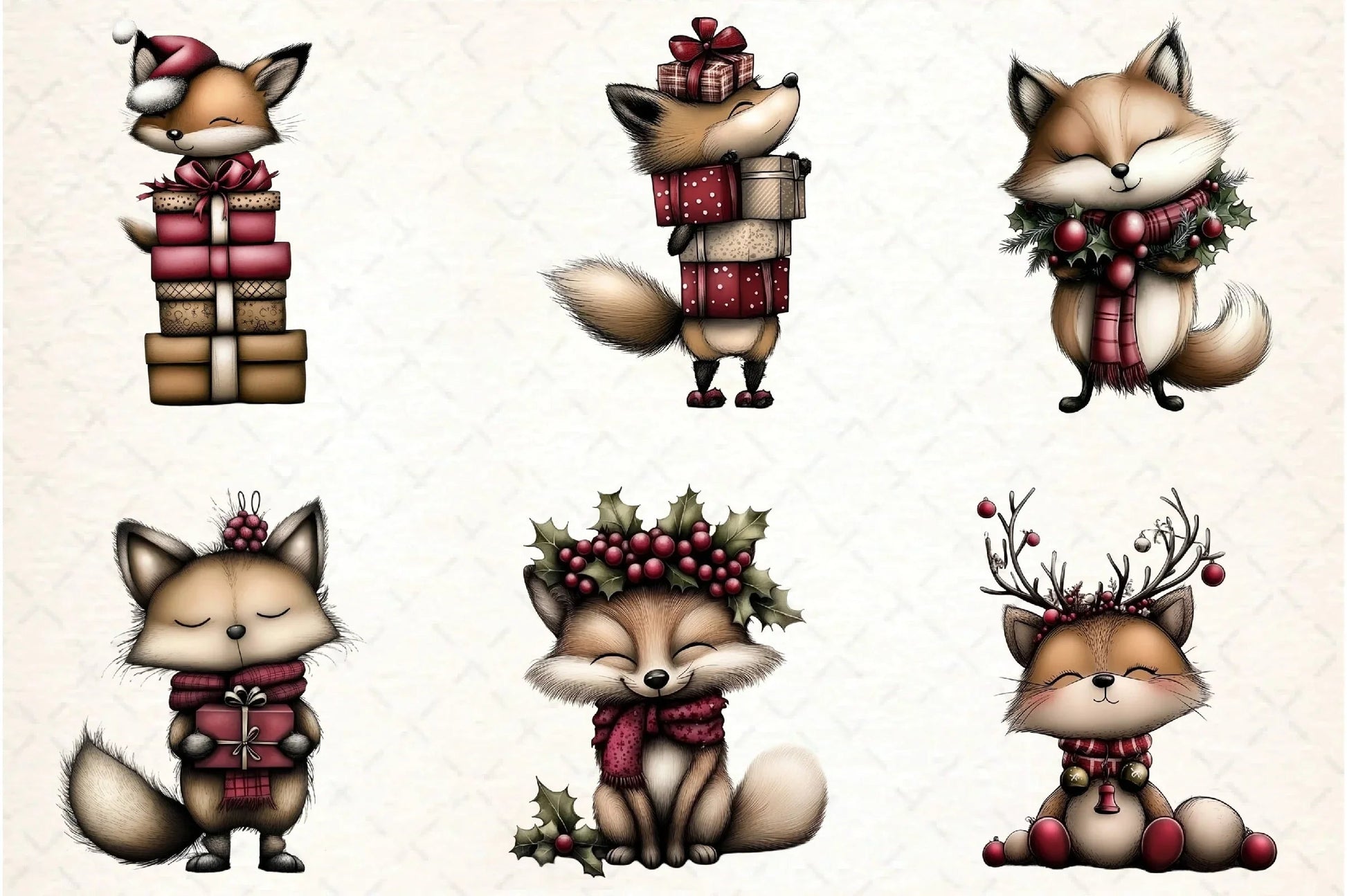 Whimsical Fox Clipart Bundle - CraftNest - Digital Crafting and Art