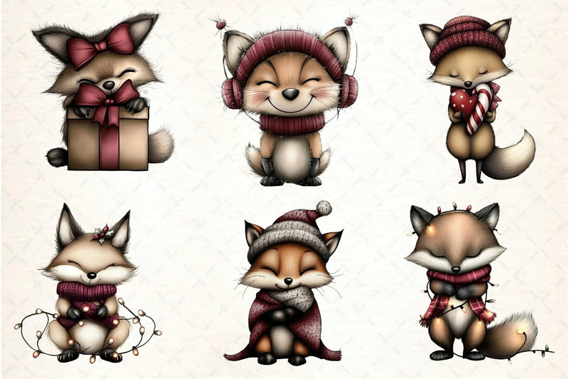 Whimsical Fox Clipart Bundle - CraftNest - Digital Crafting and Art