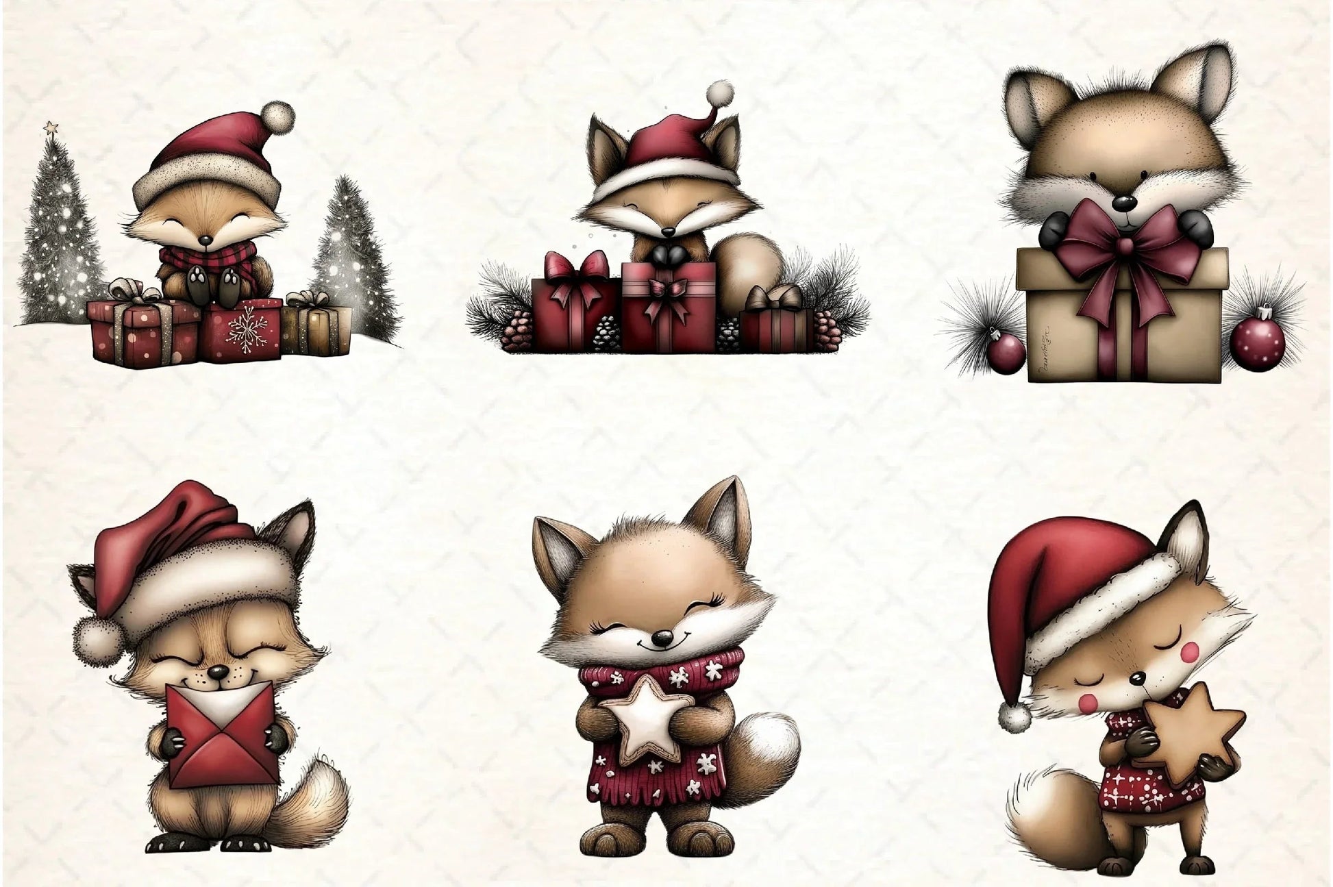Whimsical Fox Clipart Bundle - CraftNest - Digital Crafting and Art