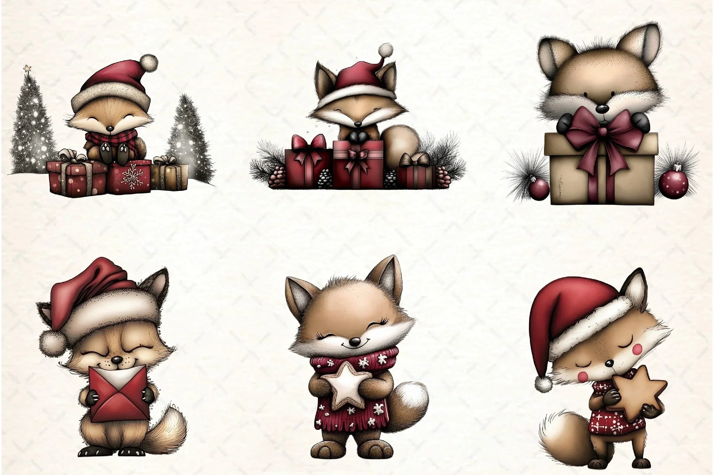Whimsical Fox Clipart Bundle - CraftNest - Digital Crafting and Art