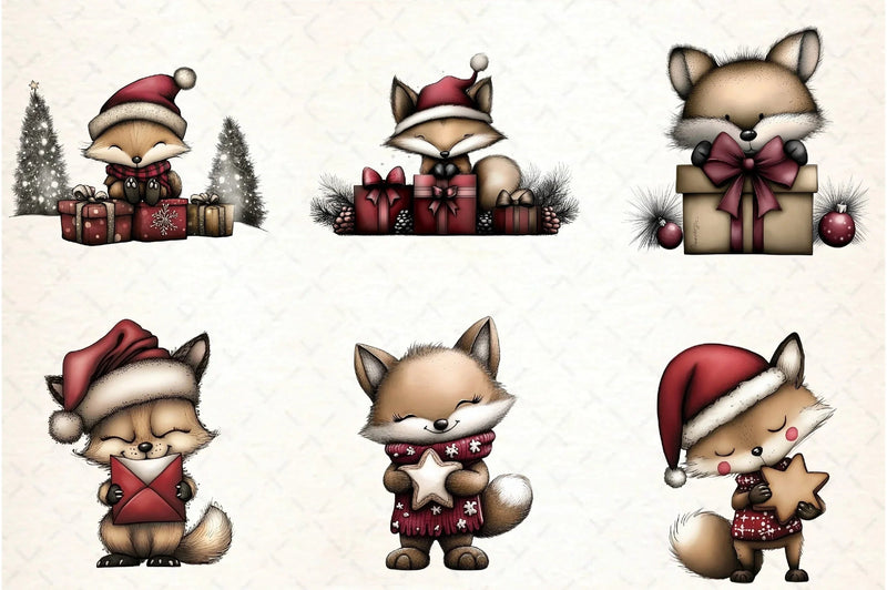 Whimsical Fox Clipart Bundle - CraftNest - Digital Crafting and Art