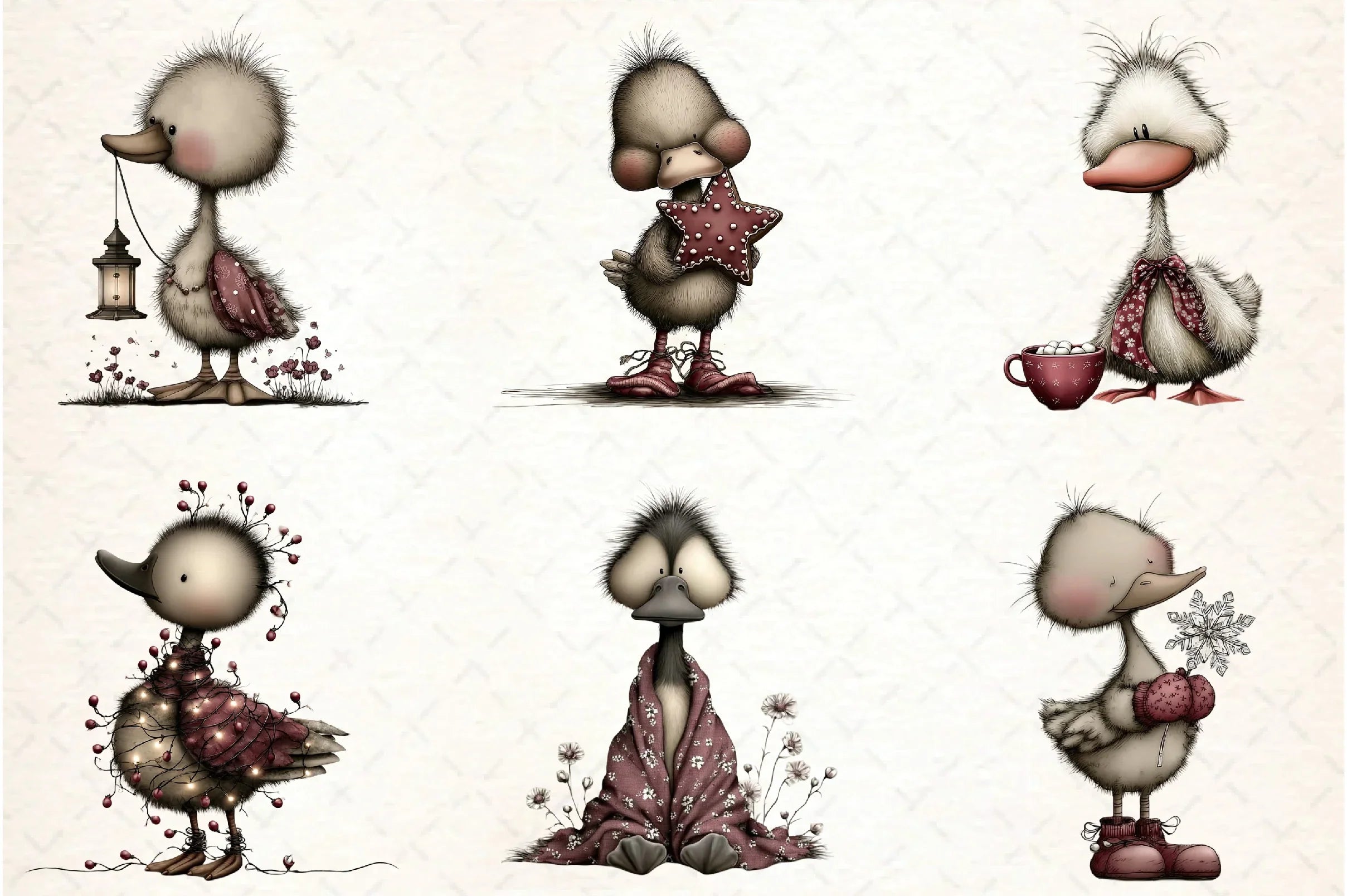 Whimsical Geese Clipart Bundle - CraftNest - Digital Crafting and Art