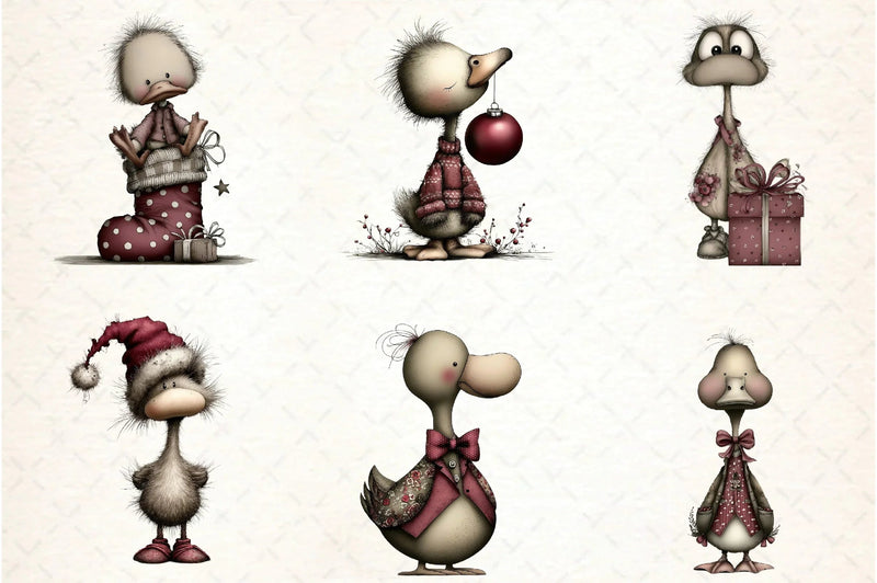 Whimsical Geese Clipart Bundle - CraftNest - Digital Crafting and Art