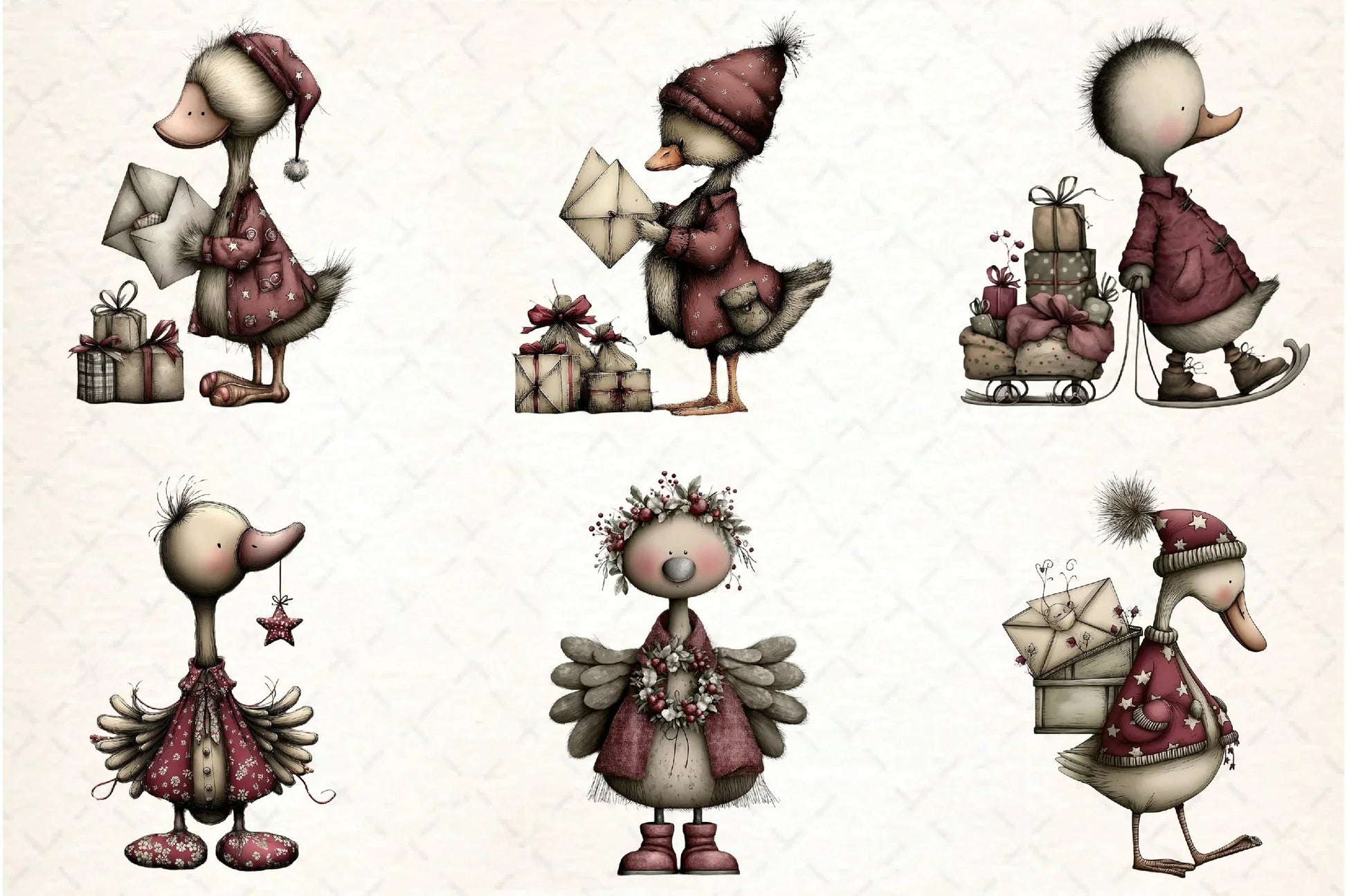 Whimsical Geese Clipart Bundle - CraftNest - Digital Crafting and Art