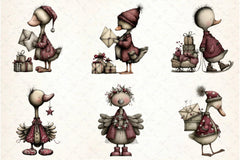 Whimsical Geese Clipart Bundle - CraftNest - Digital Crafting and Art