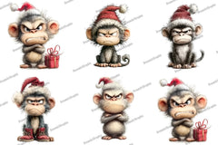 Whimsical Grumpy Christmas Clipart Bundle - CraftNest - Digital Crafting and Art