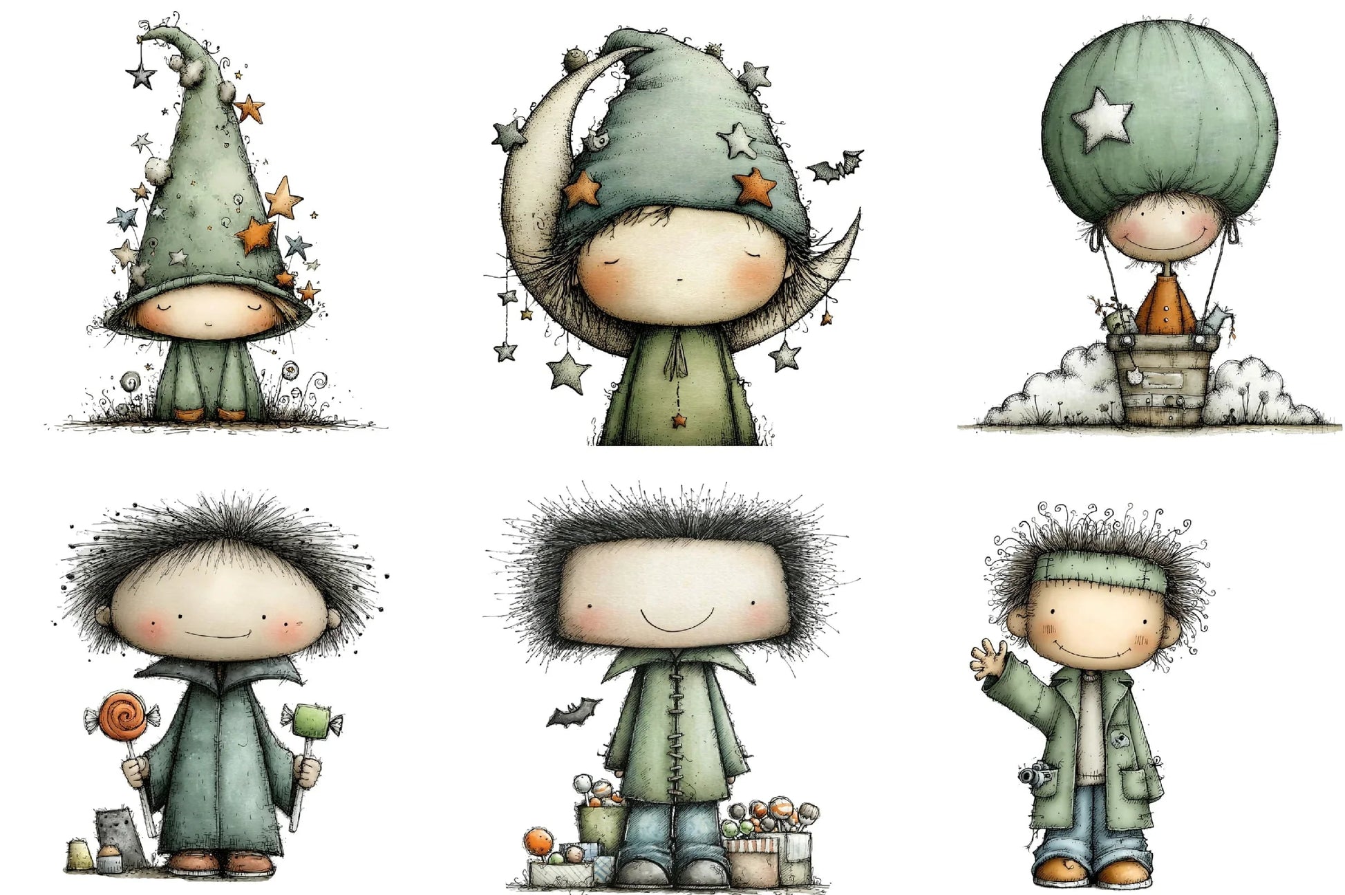 Whimsical Halloween Clipart Bundle - CraftNest - Digital Crafting and Art