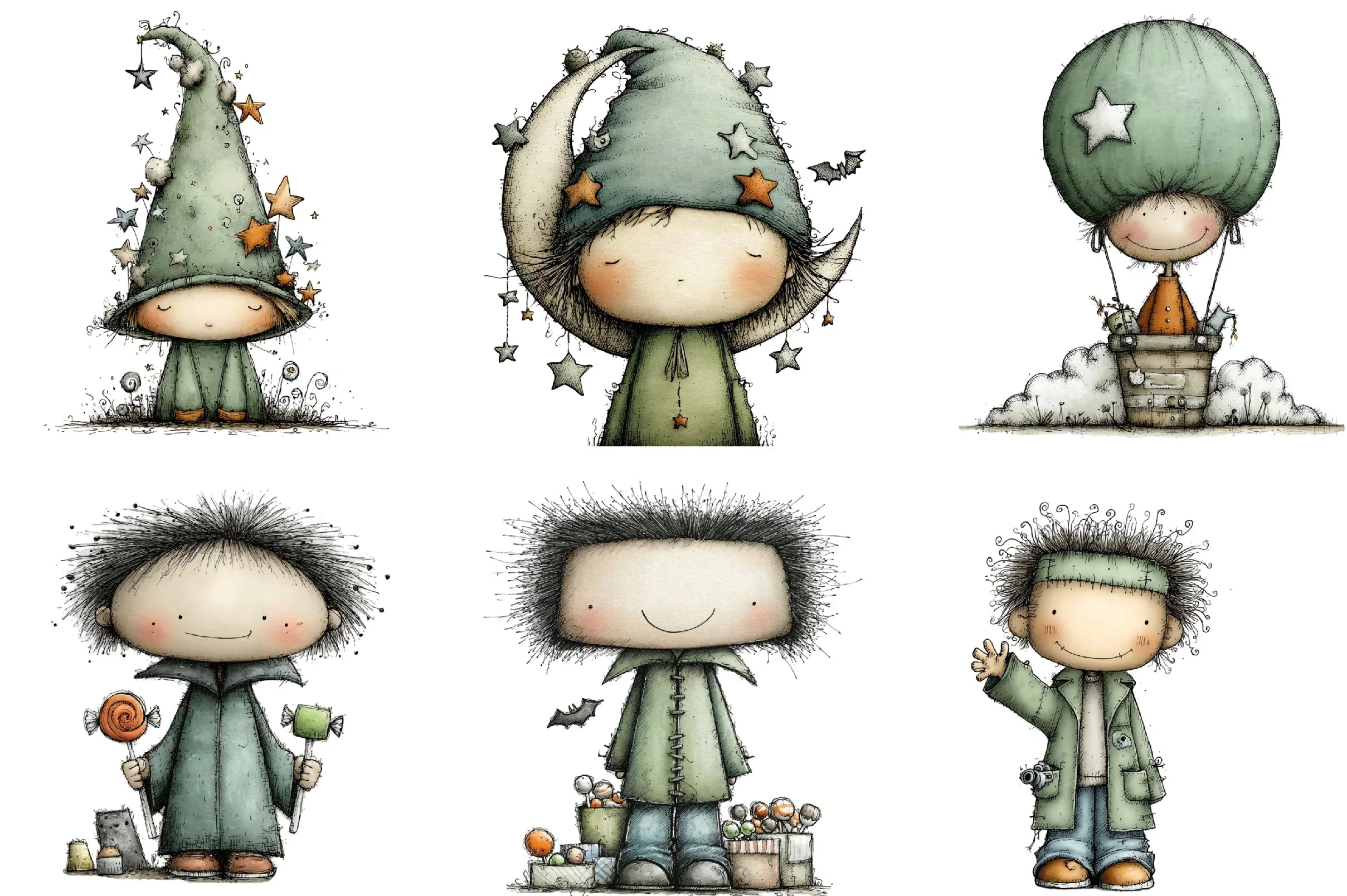 Whimsical Halloween Clipart Bundle - CraftNest - Digital Crafting and Art