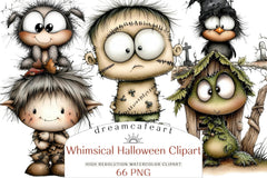 Whimsical Halloween Clipart Bundle - CraftNest - Digital Crafting and Art