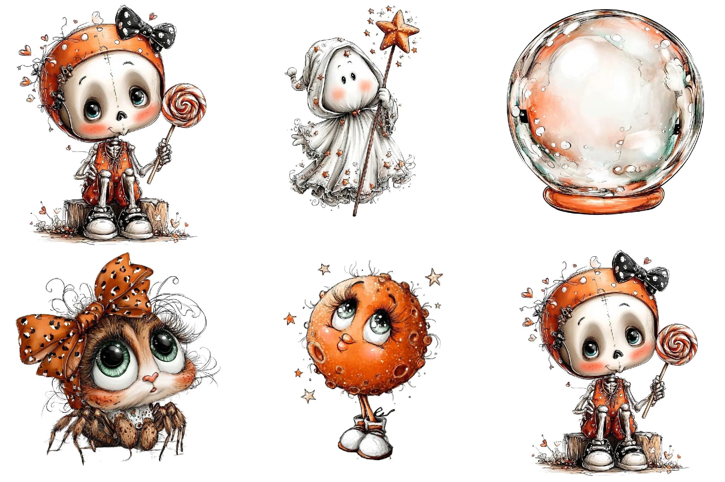 Whimsical Halloween Clipart Bundle - CraftNest - Digital Crafting and Art
