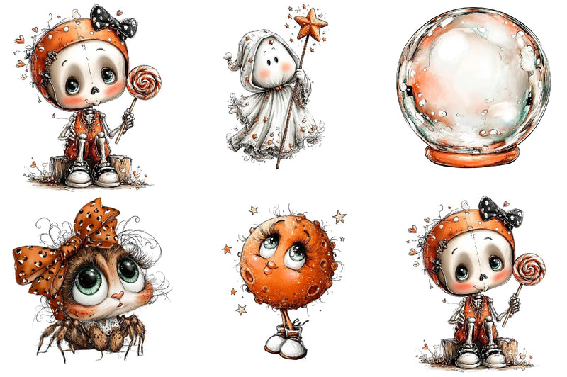 Whimsical Halloween Clipart Bundle - CraftNest - Digital Crafting and Art