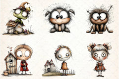 Whimsical Halloween Clipart Bundle - CraftNest - Digital Crafting and Art