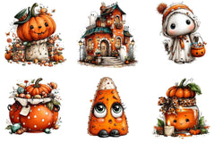 Whimsical Halloween Clipart Bundle - CraftNest - Digital Crafting and Art