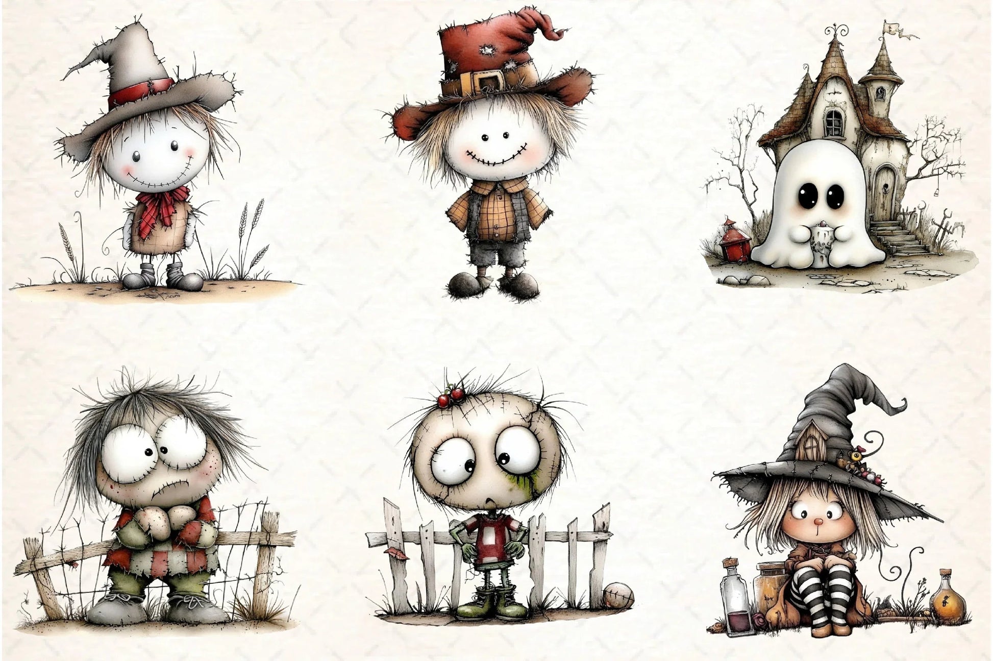 Whimsical Halloween Clipart Bundle - CraftNest - Digital Crafting and Art