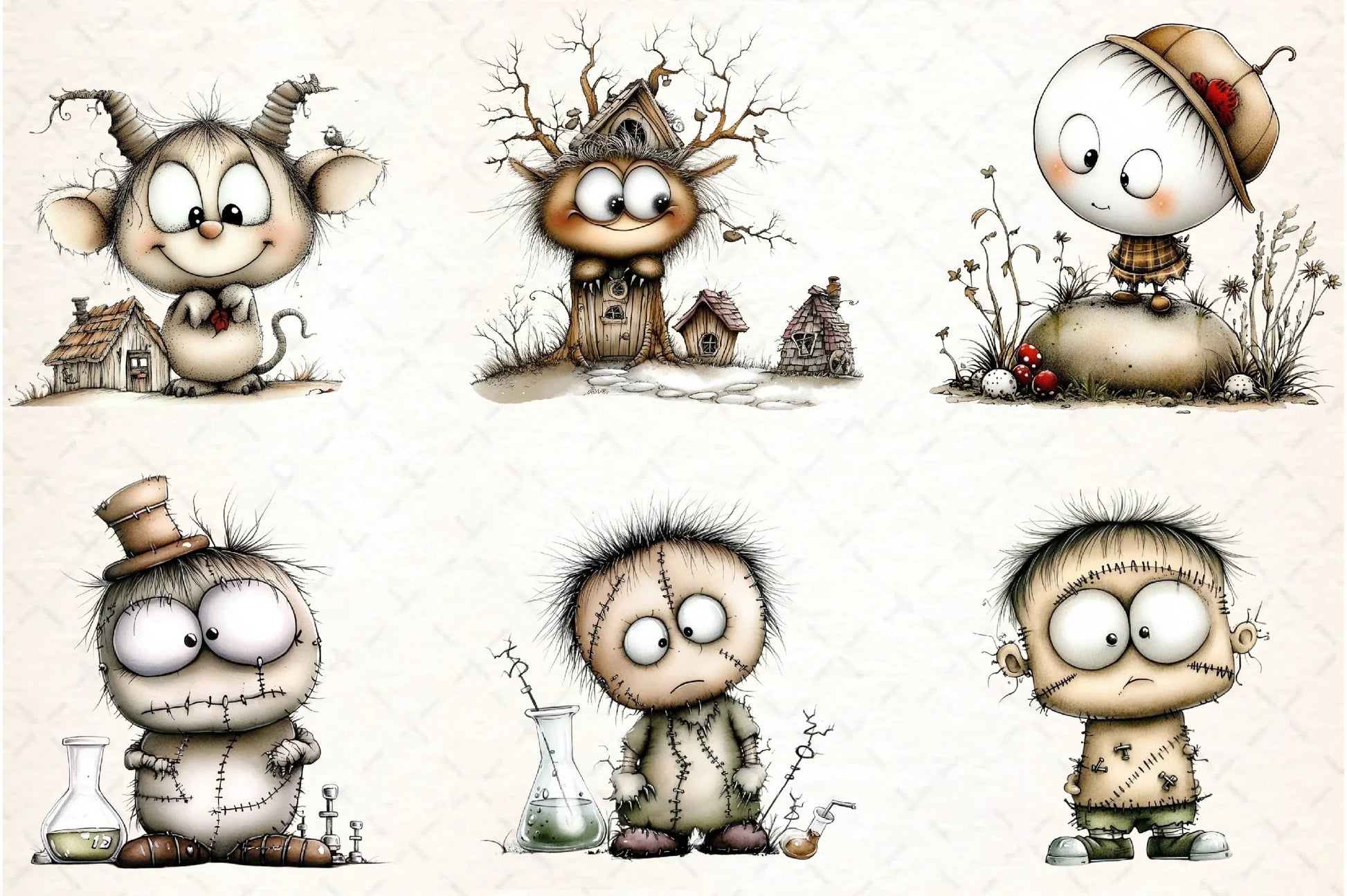 Whimsical Halloween Clipart Bundle - CraftNest - Digital Crafting and Art