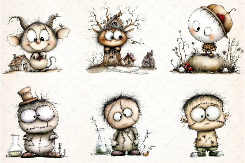 Whimsical Halloween Clipart Bundle - CraftNest - Digital Crafting and Art