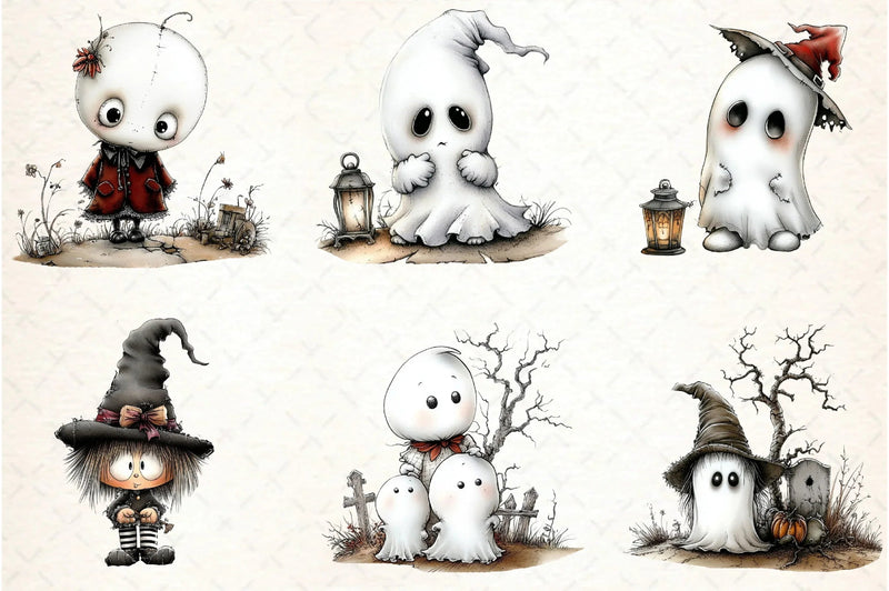 Whimsical Halloween Clipart Bundle - CraftNest - Digital Crafting and Art