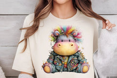 Whimsical Hippopotamus Clipart Bundle - CraftNest - Digital Crafting and Art