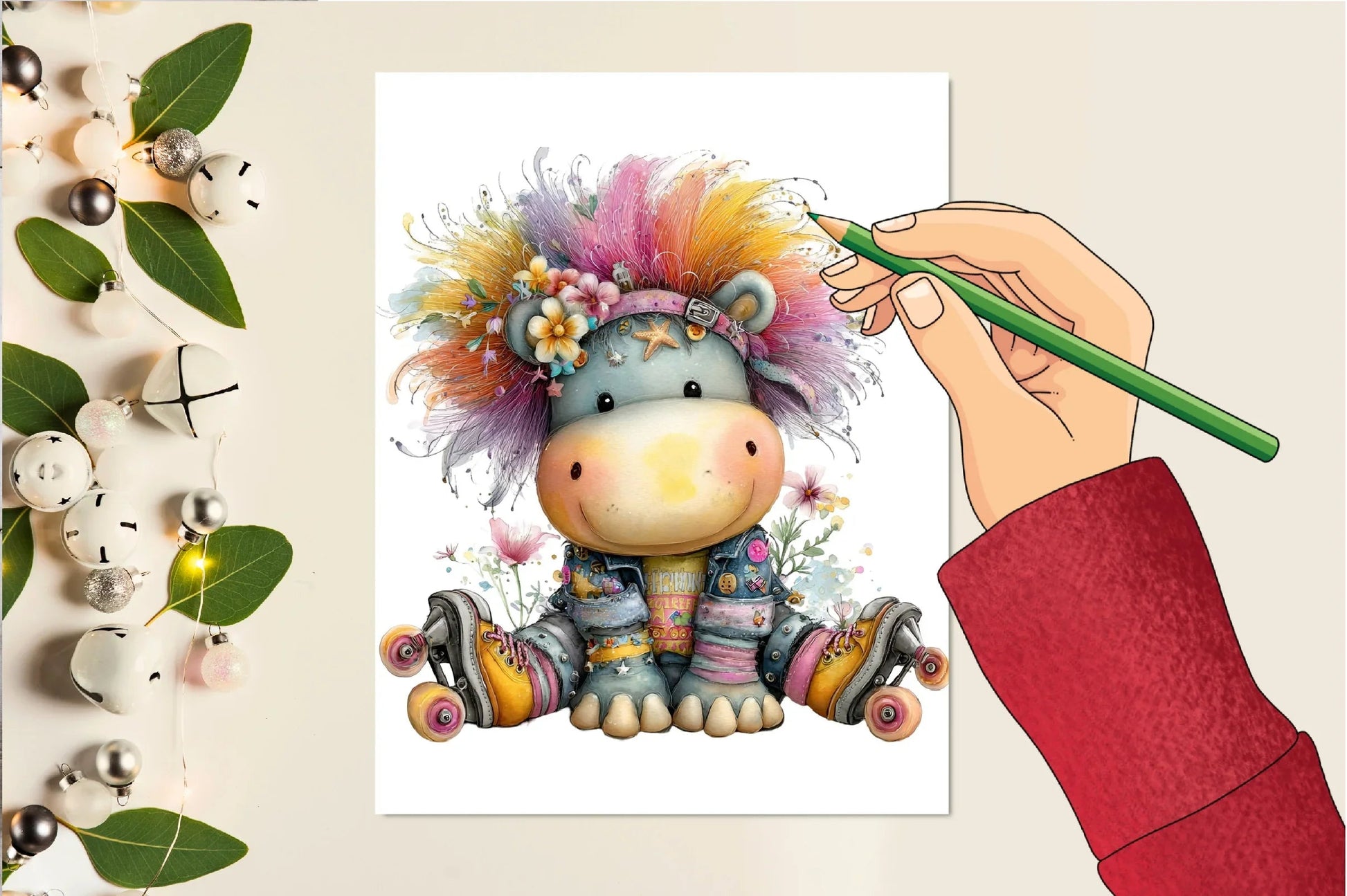 Whimsical Hippopotamus Clipart Bundle - CraftNest - Digital Crafting and Art