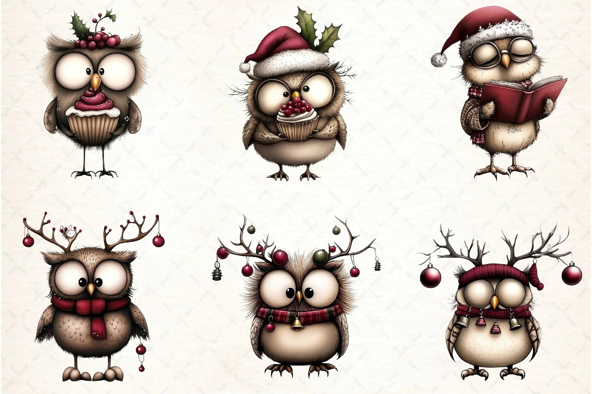 Whimsical Owl Clipart Bundle - CraftNest - Digital Crafting and Art