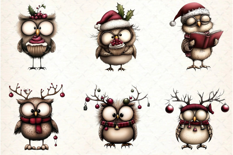 Whimsical Owl Clipart Bundle - CraftNest - Digital Crafting and Art