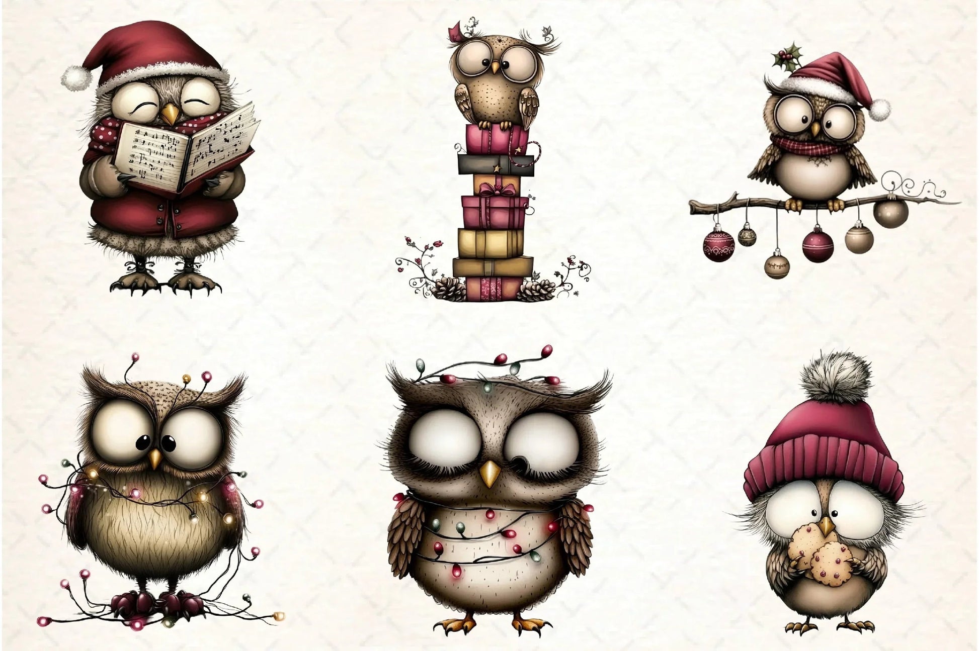 Whimsical Owl Clipart Bundle - CraftNest - Digital Crafting and Art