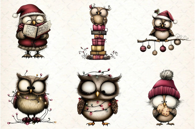Whimsical Owl Clipart Bundle - CraftNest - Digital Crafting and Art