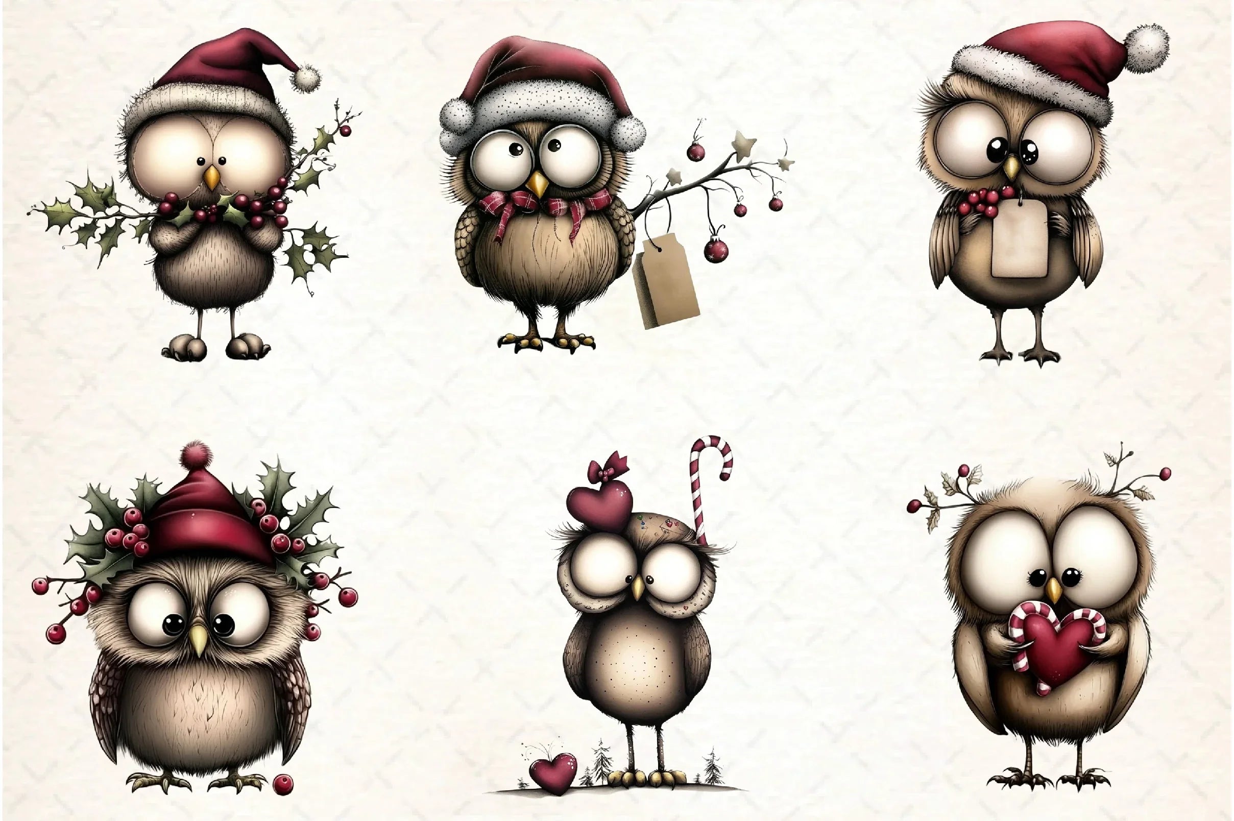 Whimsical Owl Clipart Bundle - CraftNest - Digital Crafting and Art
