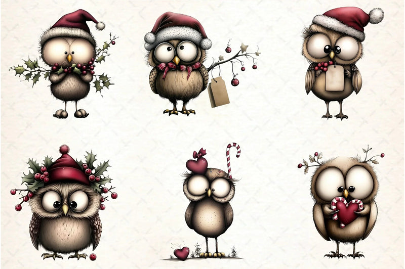 Whimsical Owl Clipart Bundle - CraftNest - Digital Crafting and Art