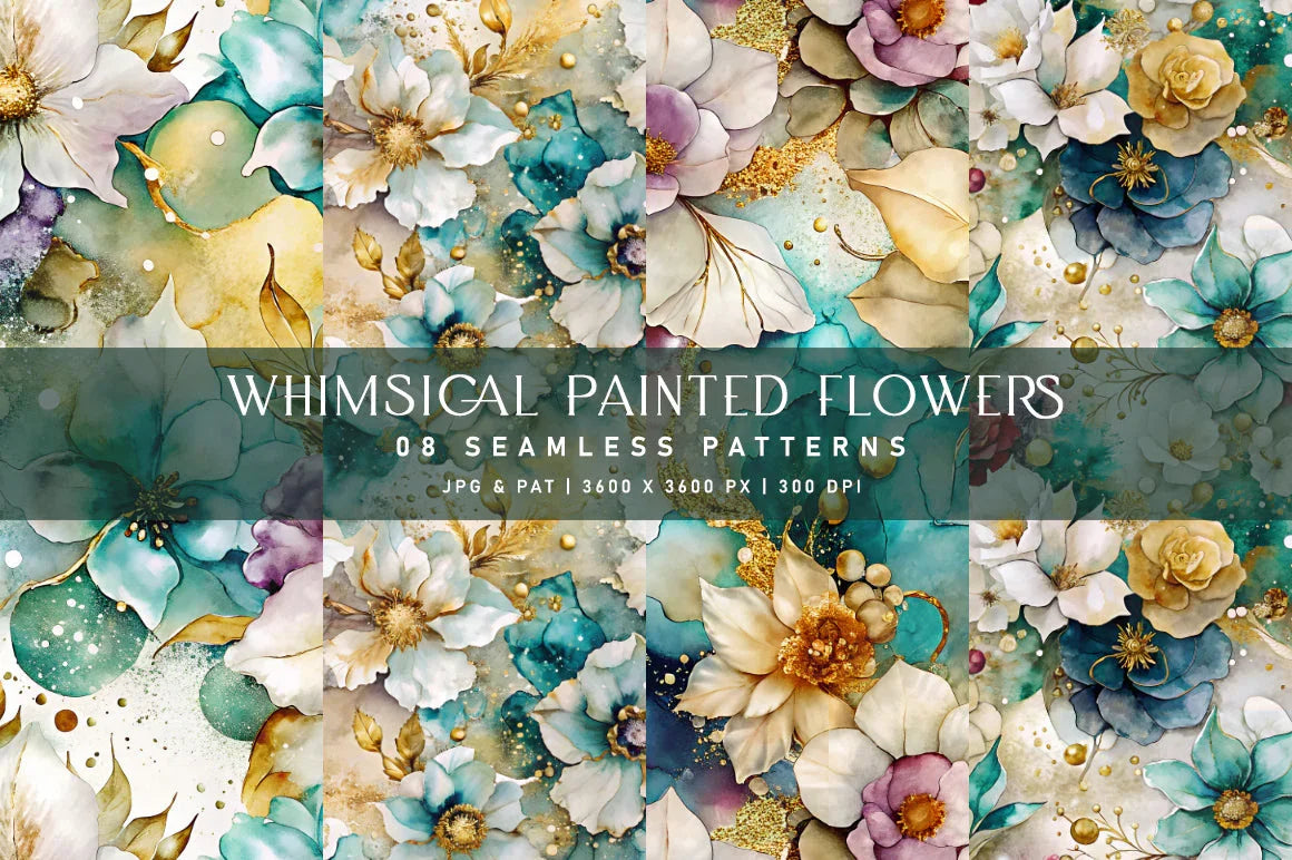 Whimsical Painted Flowers
