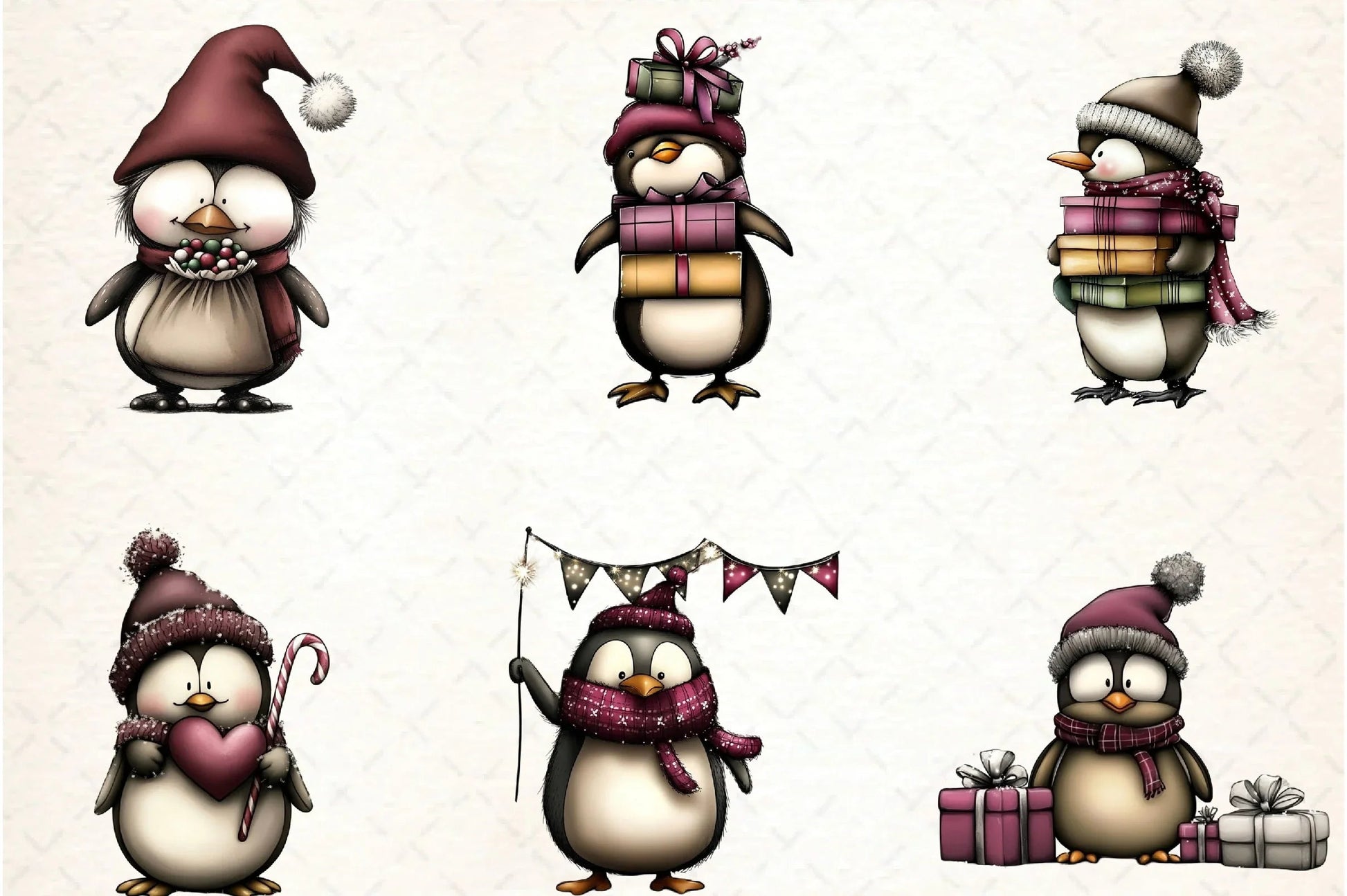 Whimsical Penguin Clipart Bundle - CraftNest - Digital Crafting and Art