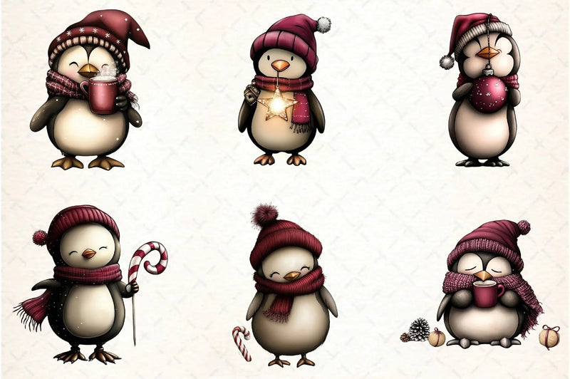 Whimsical Penguin Clipart Bundle - CraftNest - Digital Crafting and Art