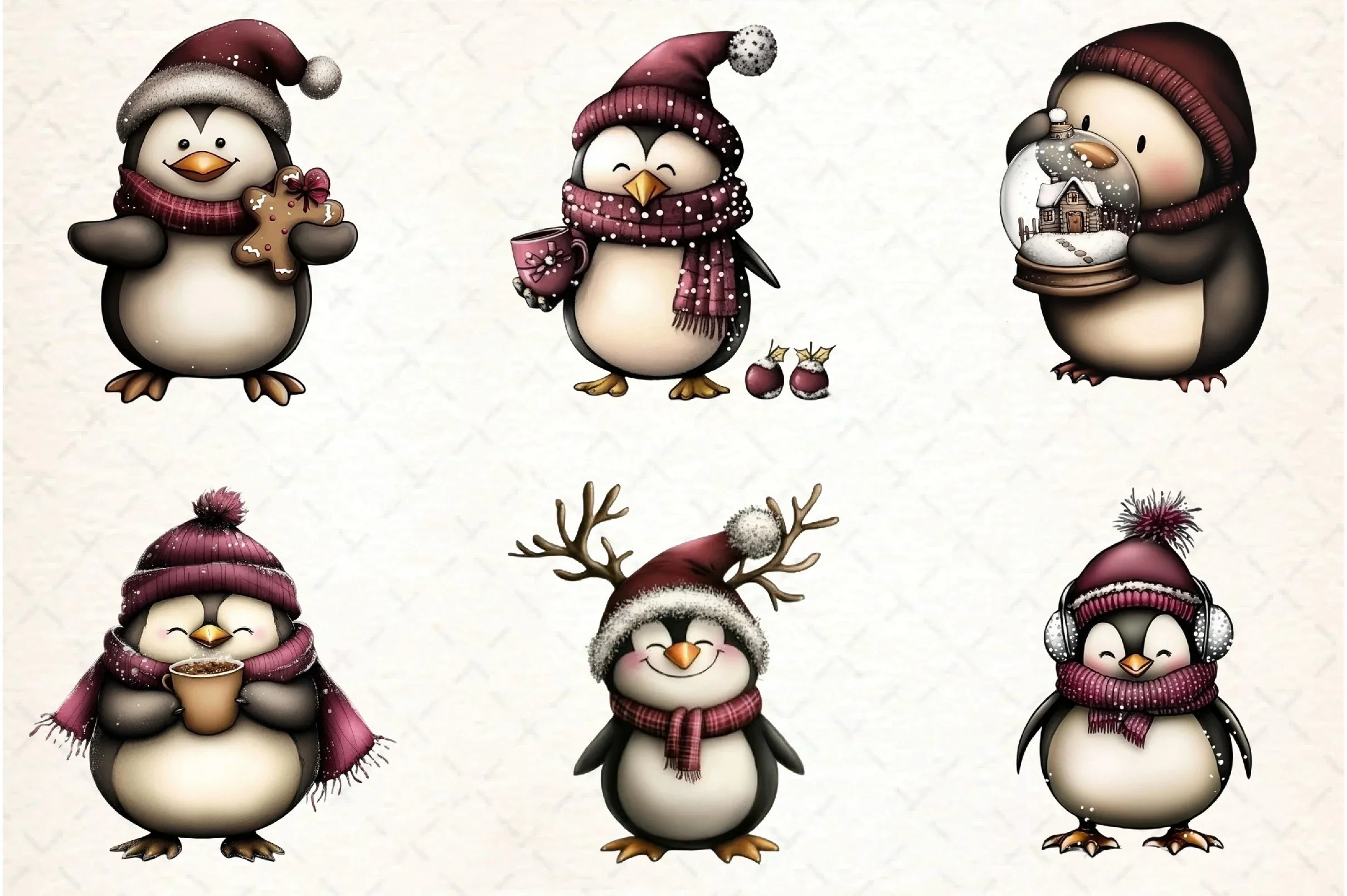 Whimsical Penguin Clipart Bundle - CraftNest - Digital Crafting and Art
