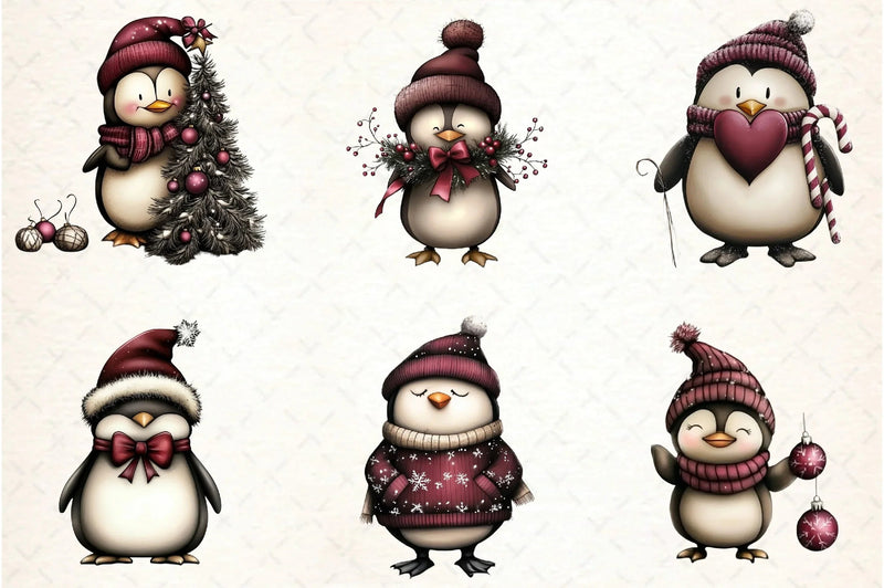 Whimsical Penguin Clipart Bundle - CraftNest - Digital Crafting and Art